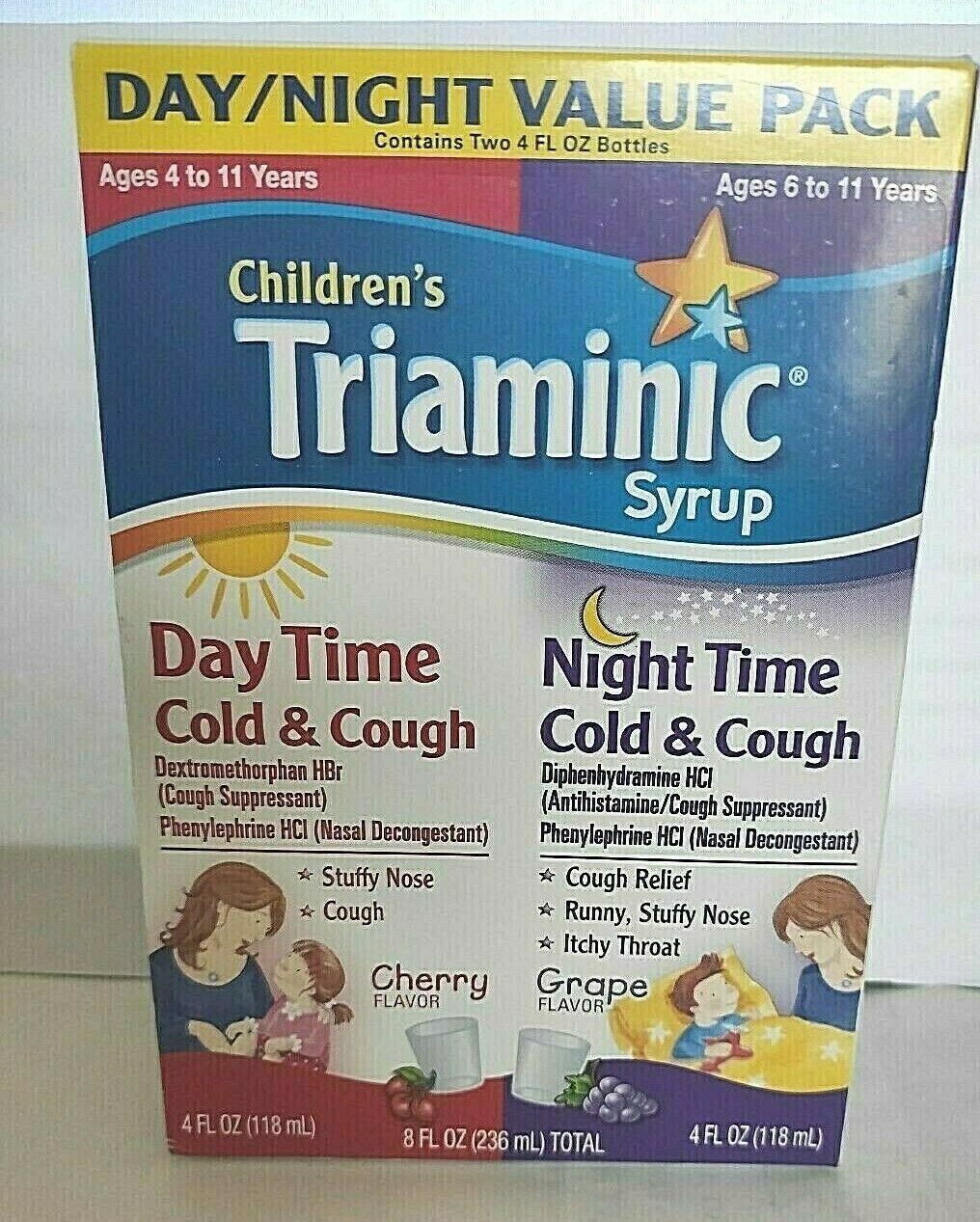 Children's Triaminic Syrup Day/Night Value Pack Sealed Exp. April 2020
