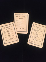 Vintage I.C. Isaacs & Co. (Baltimore) ladies clothing tags - set of 3