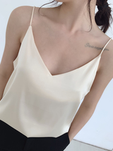 Pale Blue V-Neck Sleeveless Ladies Chiffon Tank Top Wedding Bridesmaid Tanks Top image 7