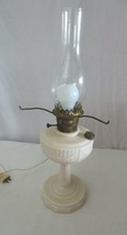 Vtg Aladdin Oil Lamp Alacite Lincoln Drape  Electrified with Chimney - $150.00