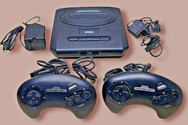 Sega Genesis Console Model 2. Includes 2 Controllers and cords shown.