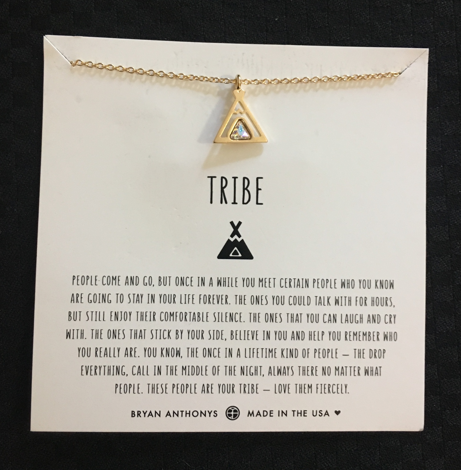 Bryan Anthonys Tribe Tepee Yellow Gold Friendship Necklace