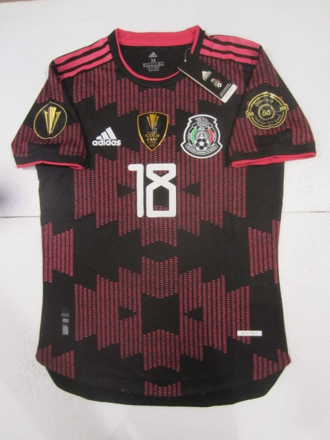 Andres Guardado Mexico Gold Cup Champions Match Black Home Soccer Jersey 2020-21 - $100.00
