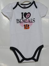 NFL Team Apparel Licensed Cincinnati Bengals 18 Month Black White Baby Bodysuit image 3
