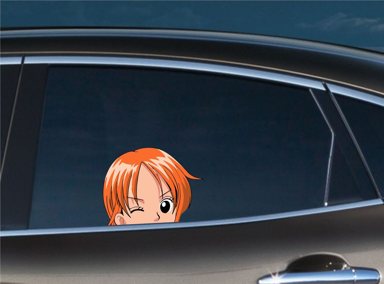 Nami Peeker Peeking Window Vinyl Decal Laptop Sticker Cars Anime One Piece JDM