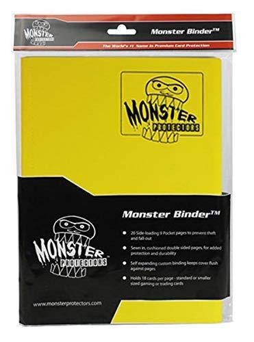 Monster Binder - 9 Pocket Trading Card Album - Matte Yellow - Holds 360 Yugioh,