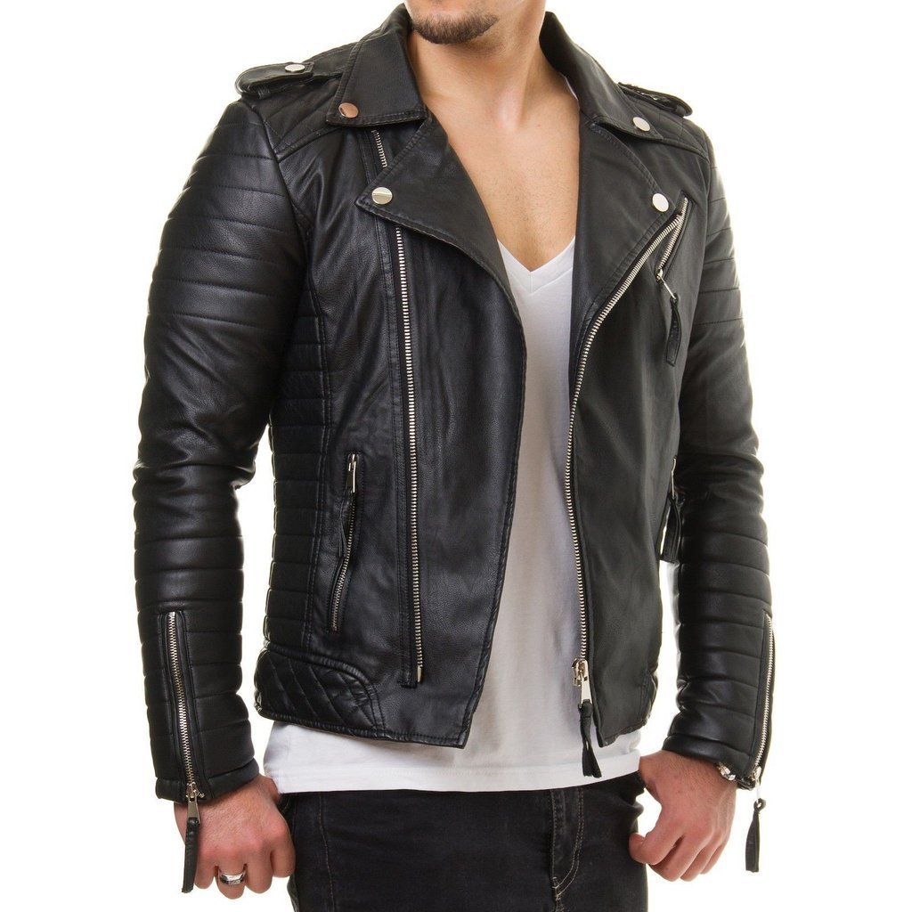 Man black biker jacket, Men,s leather jackets Leather jackets for men ...