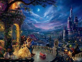 Disney Thomas Kinkade 750 Pc Puzzle: Beauty & The Beast Falling In Love - $29.95