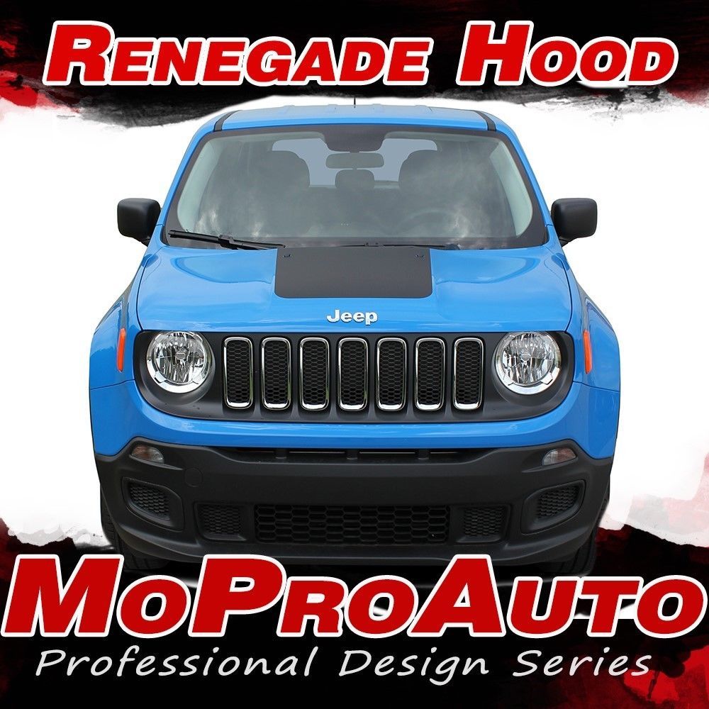 RENEGADE HOOD 2014-2018 Jeep Renegade Hood Stripes Matte Black 3M Pro ...