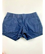 J. Crew Broken In Chino 100% Cotton Navy Blue Shorts Size 2  28x3&quot; - $19.75