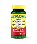 Spring Valley Acetyl L-Carnitine HCL and Alpha Lipoic Acid Capsules, 50 Count..+ - $25.73