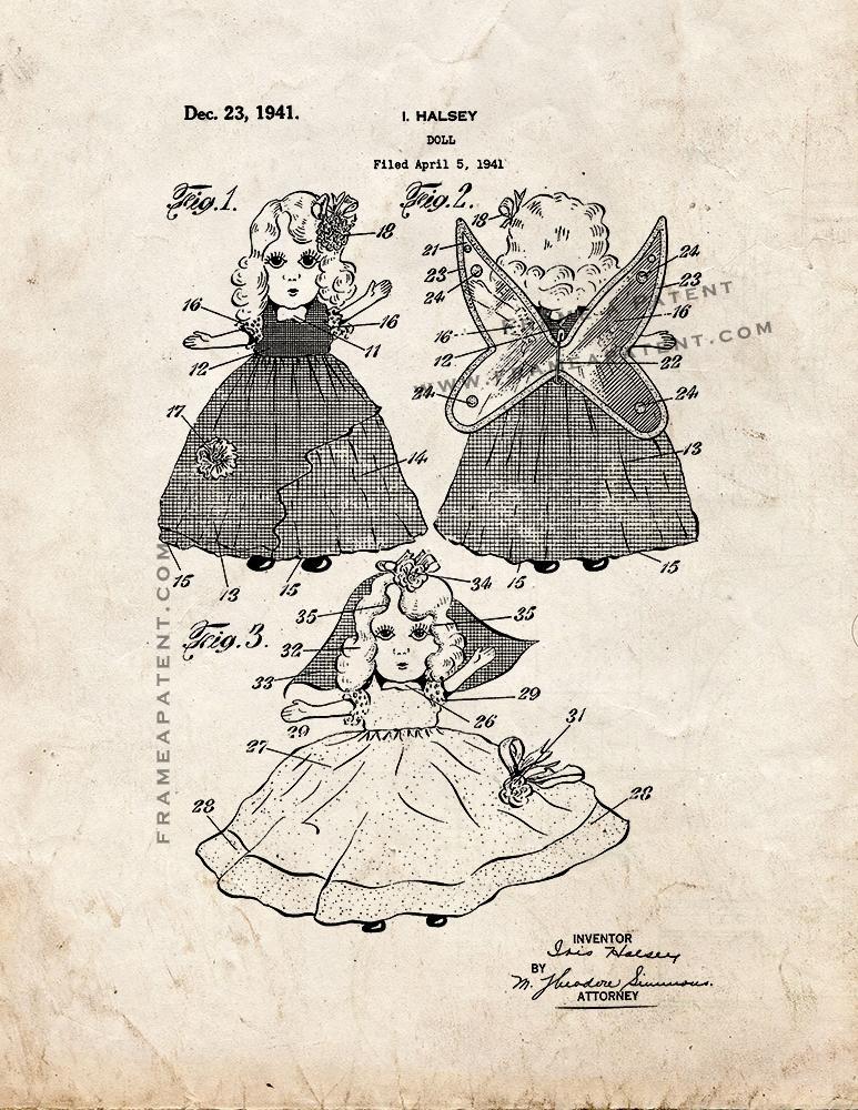 Doll Patent Print - Old Look