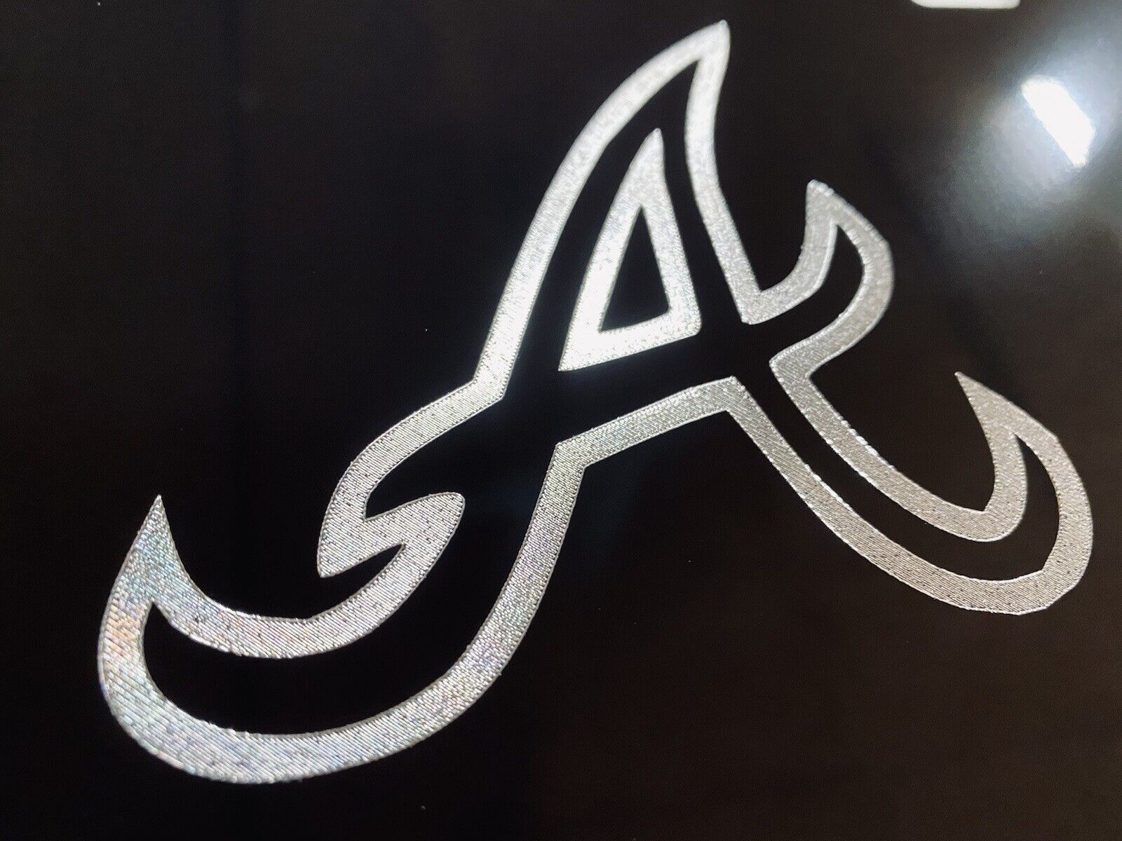 Diamond Etched Products - Deep engraved atlanta braves a car tag diamond etched on aluminum license plate