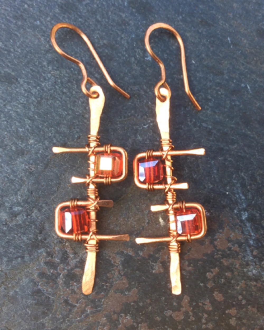 Handmade Copper Earrings Geometric Single And 50 Similar Items Handmade Copper Earrings Geometric Single And 50 Similar Items Img 0239