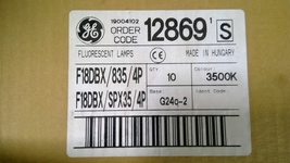 GE F18DBX/835/4P Fluorescent Lamps  Box of 10  - $22.95
