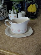 Corelle Forever Yours Gravy Boat and Underplate Excellent Condition - $58.99