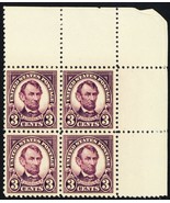 555, Mint VF NH 3¢ Block of Four Stamps CV $110. - Stuart Katz-
show ori... - $89.00