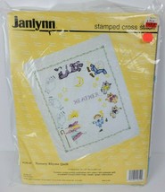 NIP Janlynn Stamped Cross Stitch Nursery Rhyme Quilt Kit 158-19 34x43 1995 - $29.70