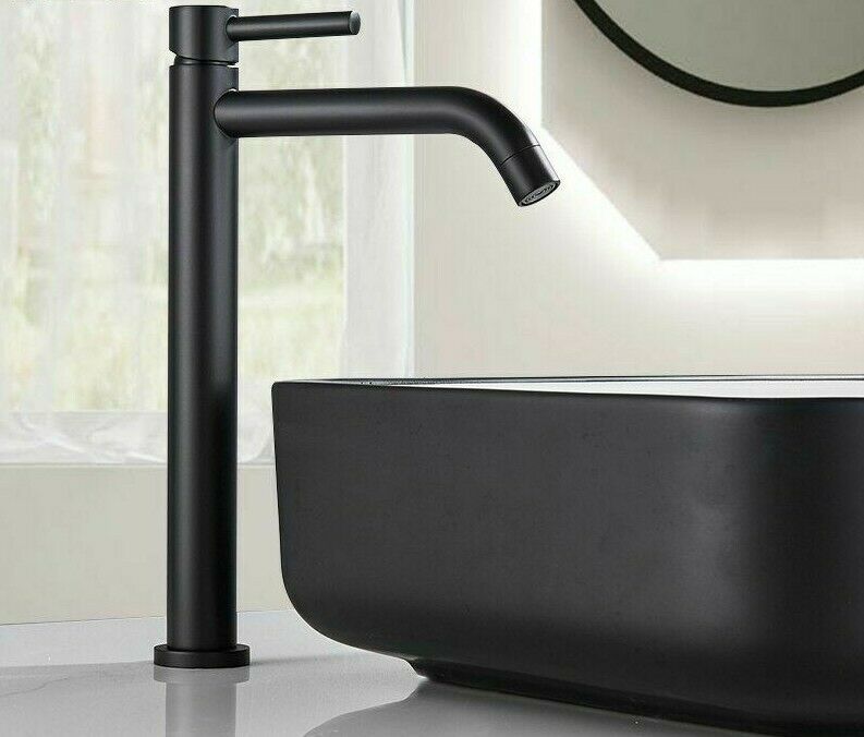 Matte Black/gun Gray Bathroom Sink Faucet Deck Mounted Single Handle Basin Mixer