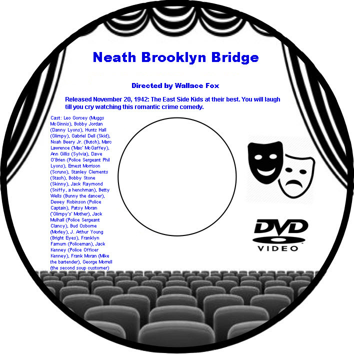 Neath Brooklyn Bridge 1942 DVD Movie Comedy Leo Gorcey Bobby Jordan Huntz Hall G - $3.99