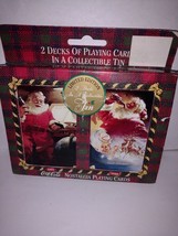 Coca Cola Nostalgia Playing Cards Limited EditioCollectible Tins Christmas Santa - $16.50