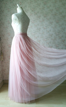 Womens Long Tulle Skirt, Pink Long Tulle Skirt, Bridesmaid Outfit, Plus Size image 6