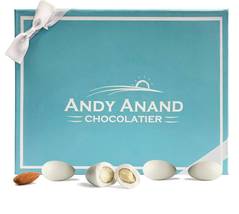 Andy Anand White Chocolate California Almonds Box 1 lb With Free Air Shi... - $34.49