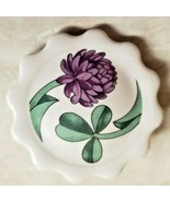 Dansk International Design Porcelain Purple Shamrock Clover Brooch Origi... - $37.40
