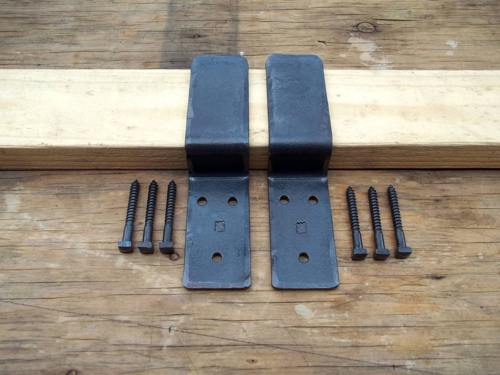 Security Drop Bar Door Brackets Iron Hardware Hand Made in the