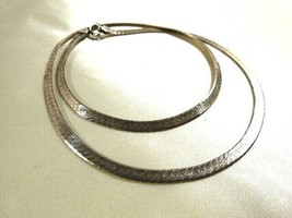 925 Sterling Silver Italy Herringbone Chain Link Necklace 17.5&quot;L - $31.68