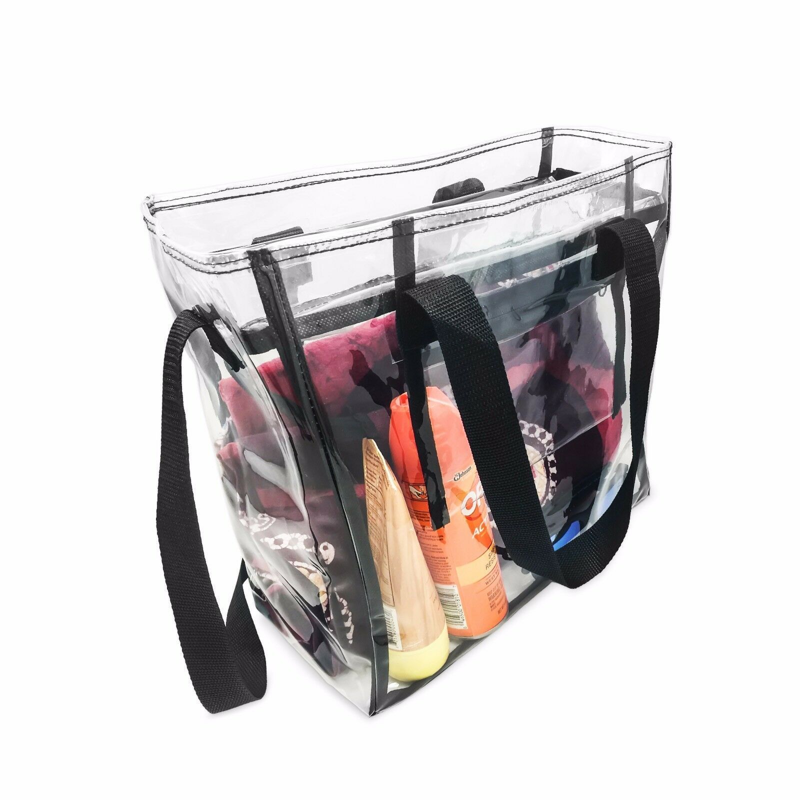 NFL NBA Approved Clear Shoulder Bag / 12x12x6 Largest Stadium Bag