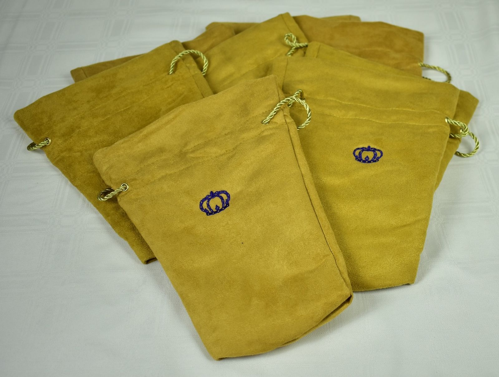 Crown Royal Reserve Medium Tan Suede Drawstring 750 bottle Bag