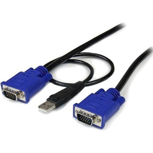 StarTech.com 15 ft 2-in-1 Ultra Thin USB KVM Cable - Video - USB cable - 4 pin U