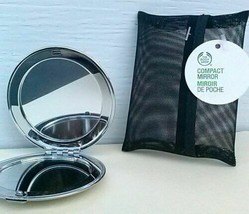 The Body Shop Compact Mirror two sided one side magnifying in mesh pouch - $9.75