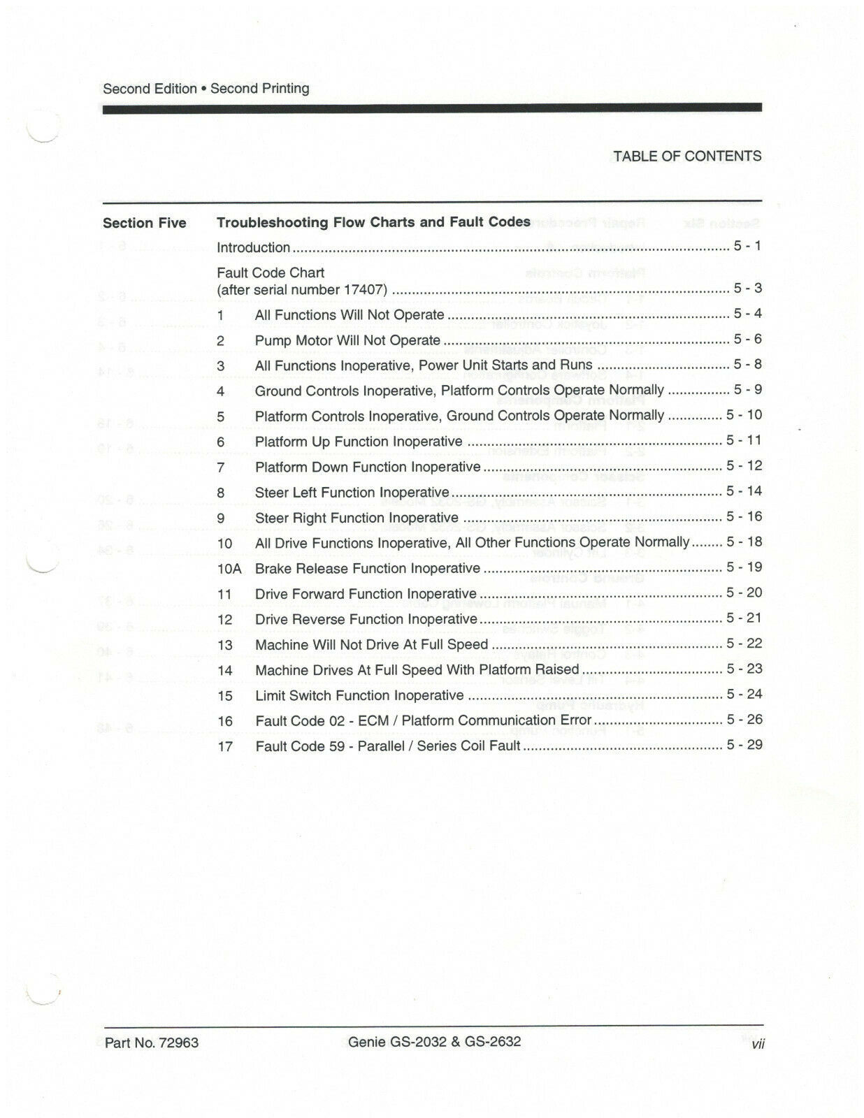 Genie Model GS-2032 & GS-2632 Service Manual (72963) {D1577