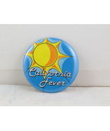 Vintage Tourist Pin - California Fever Sun Graphic - Celluloid Pin  - $15.00