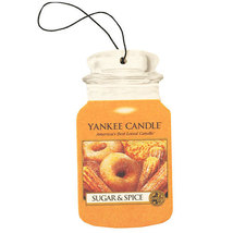 12 new yankee candle classic car jar air freshener sugar &amp; spice scent - $26.00