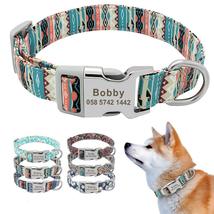 Customized Printed Pet Collar Nylon Dog Collar Personalized Free Engrave... - $4.40+