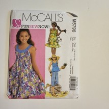 McCALLS M5798 Girls Plus 7-14 Dress Top Pants Sewing Pattern Uncut - $8.90
