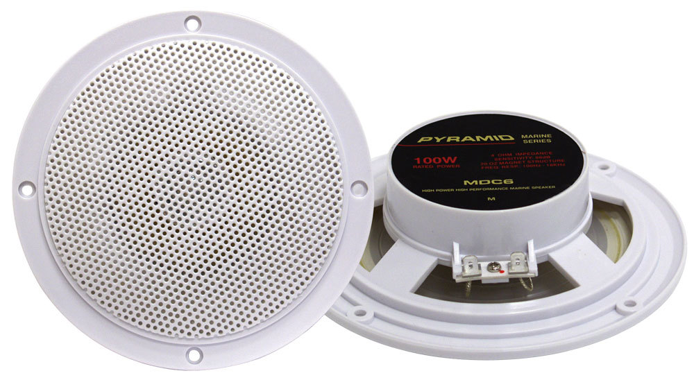 Lot of 8 New Pyramid MDC6 5.25 100 Watt Marine Dual Cone Waterproof Speakers