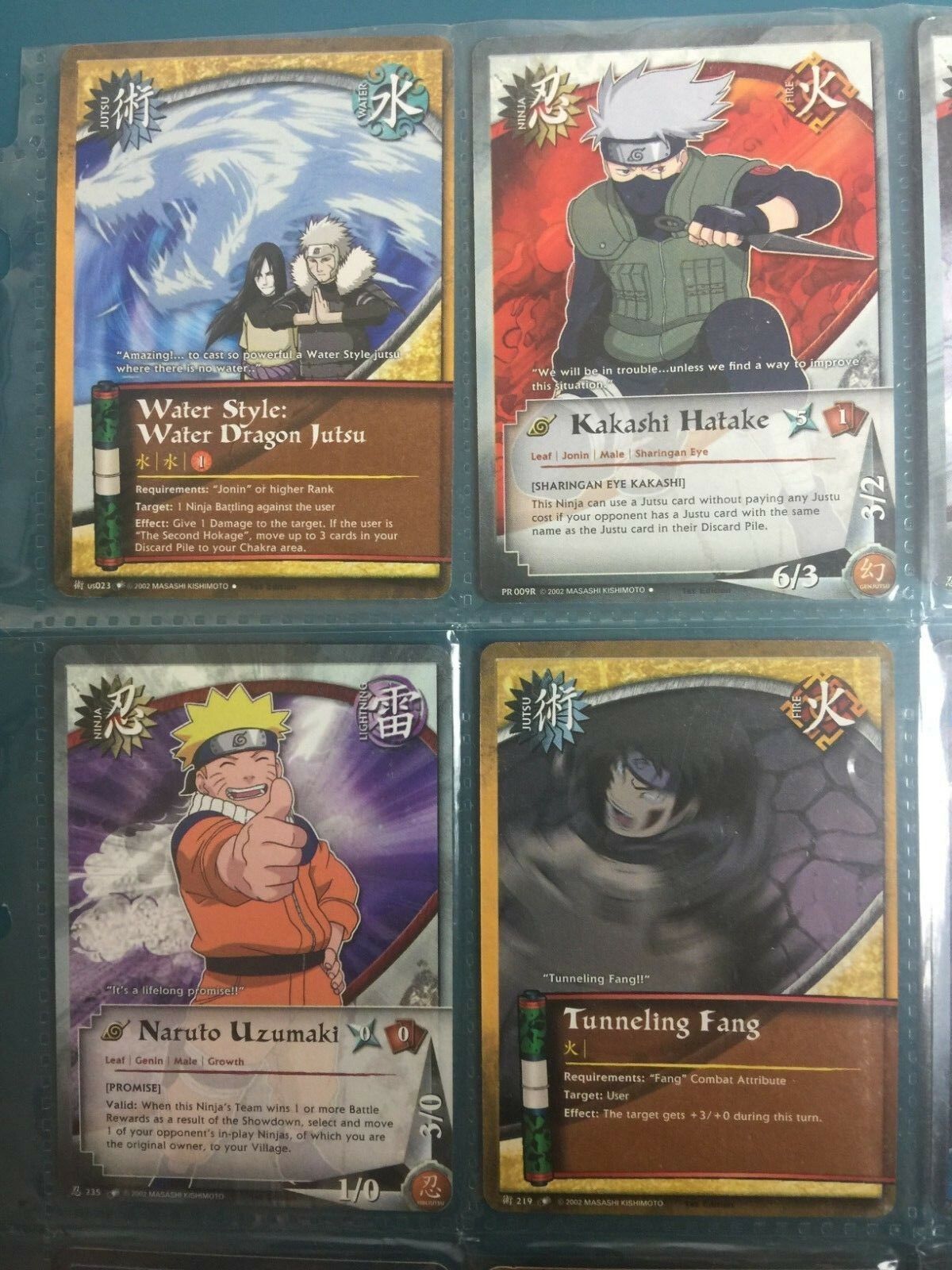 9 Naruto Cards Naruto Uzumaki & Kakashi Hatake Shizune Fang Jutsu 1st ...