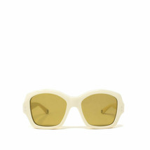 NEW Gucci Sunglasses GG0624S 002 Ivory/Yellow Lens Design 57mm - $261.90