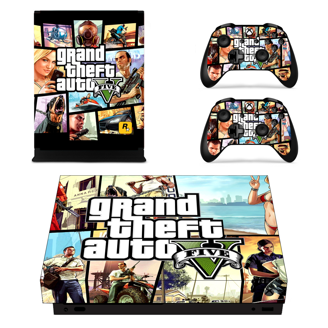 GTA V Grand Theft Auto Xbox One X Console Vinyl Skin Decals Sticker