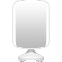 iHome - 7&quot; x 9&quot; LED Vanity Mirror with Built-in Bluetooth Speaker - Whit... - $91.07