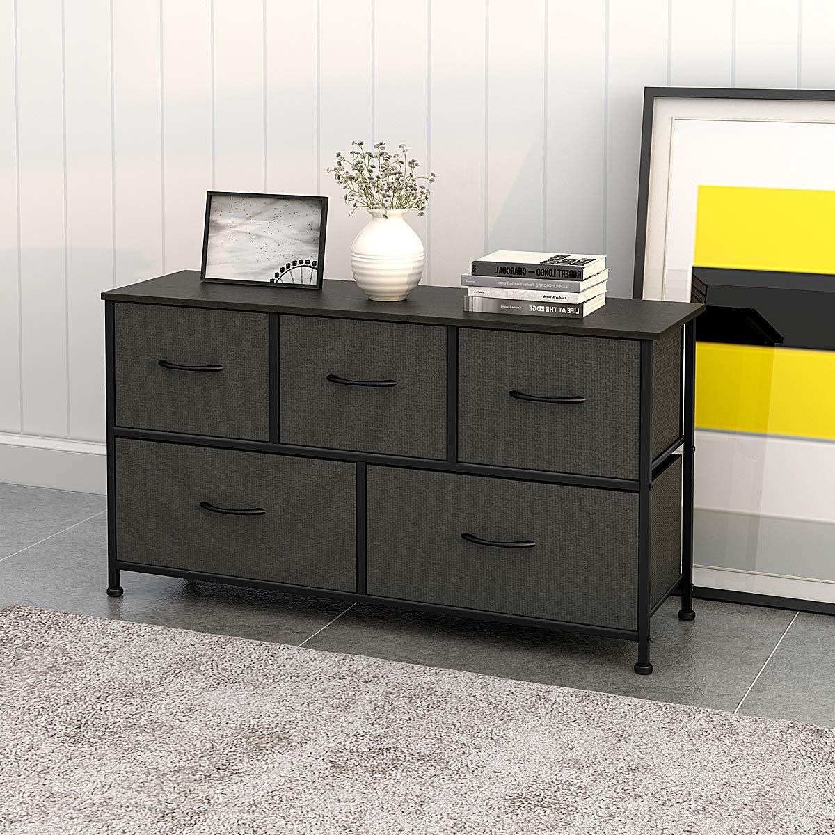 WLIVE 5 Drawers Dresser Storage Organizer Unit for Bedroom, Hallway