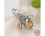 Ling silver orange dancing bee pendants fit bisaer bracelet necklace for women 303 thumb155 crop
