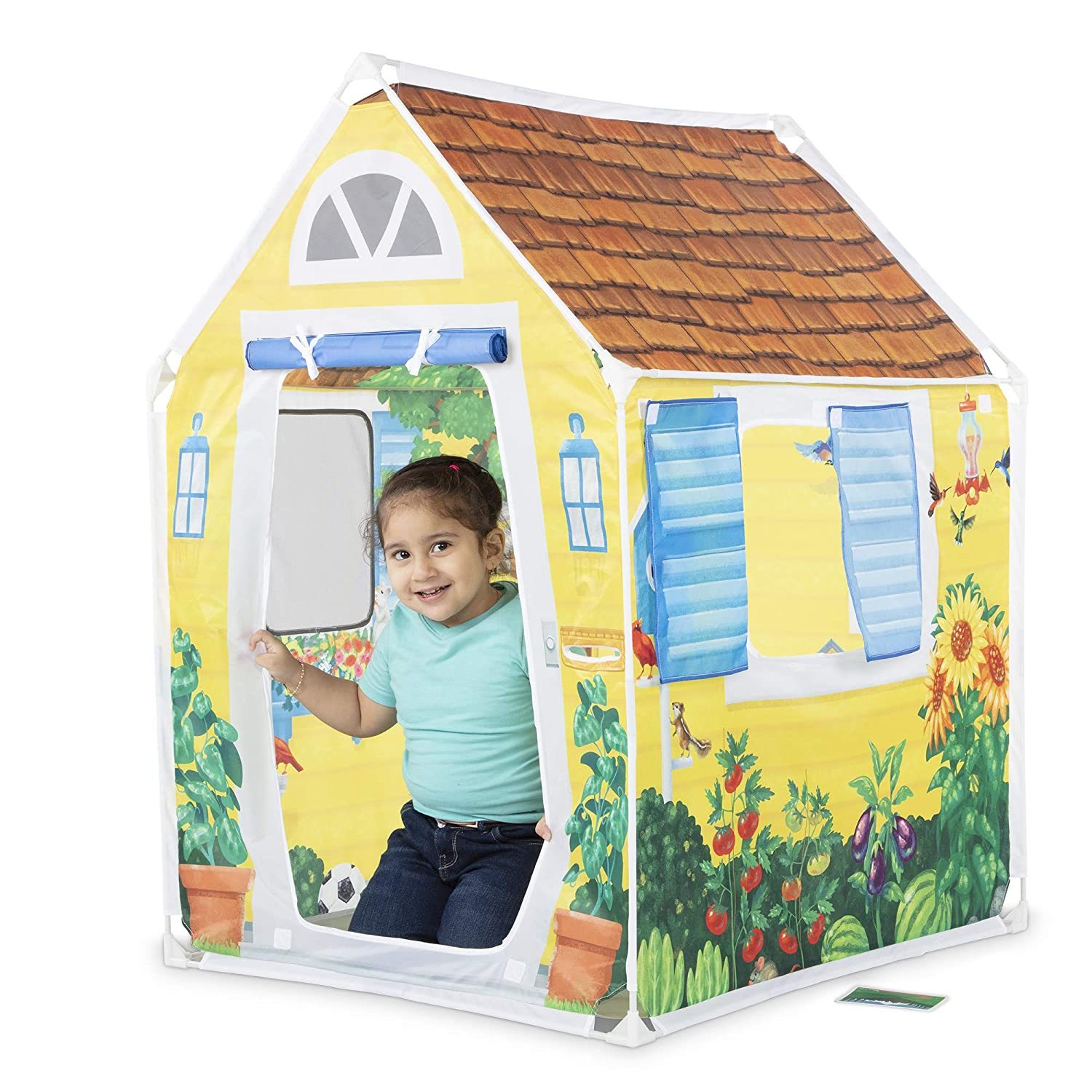 Melissa & Doug Cozy Cottage Fabric Play Tent And Storage Tote