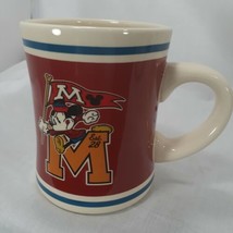 Mickey Mouse Red M Banner Disney Parks Authentic Original Ceramic Coffee Tea Mug - $11.05