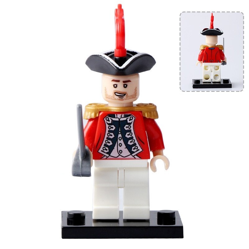 8pcs/set American Revolutionary War Chief Red coat Royal Navy Lego ...