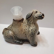 Dog Shaped Soap Dispenser by North Eagle Pottery, Vintage Signed Studio Pottery image 3